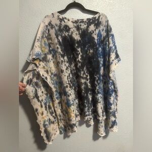 Cashmere handmade sweater poncho